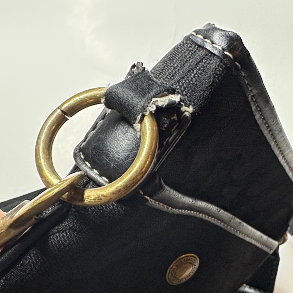 2006 Coach Patchwork Swingpack Flat Black Crossbo… - image 10